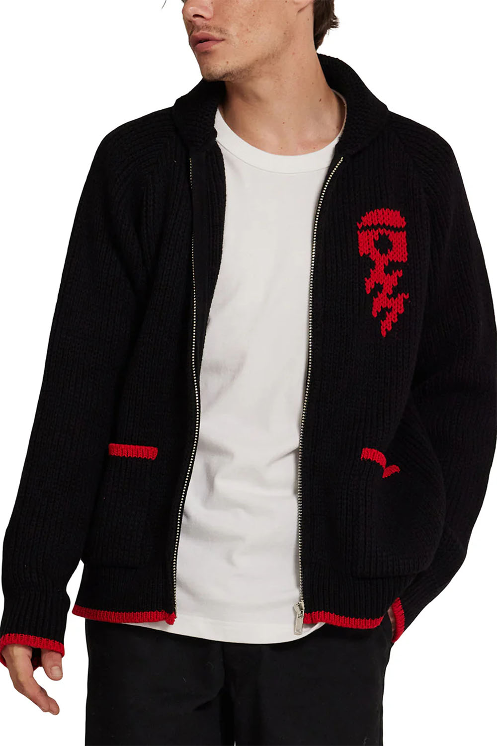 Deus Ex Machina - Piston Shawl Cardigan - Black - Profile