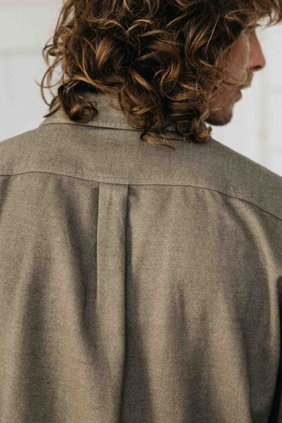 Finisterre - Gylly Shirt - Willow Green - Back Detail