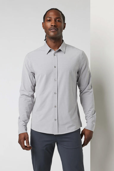 Vuori - Bridge LS Button Down - Fog - Front