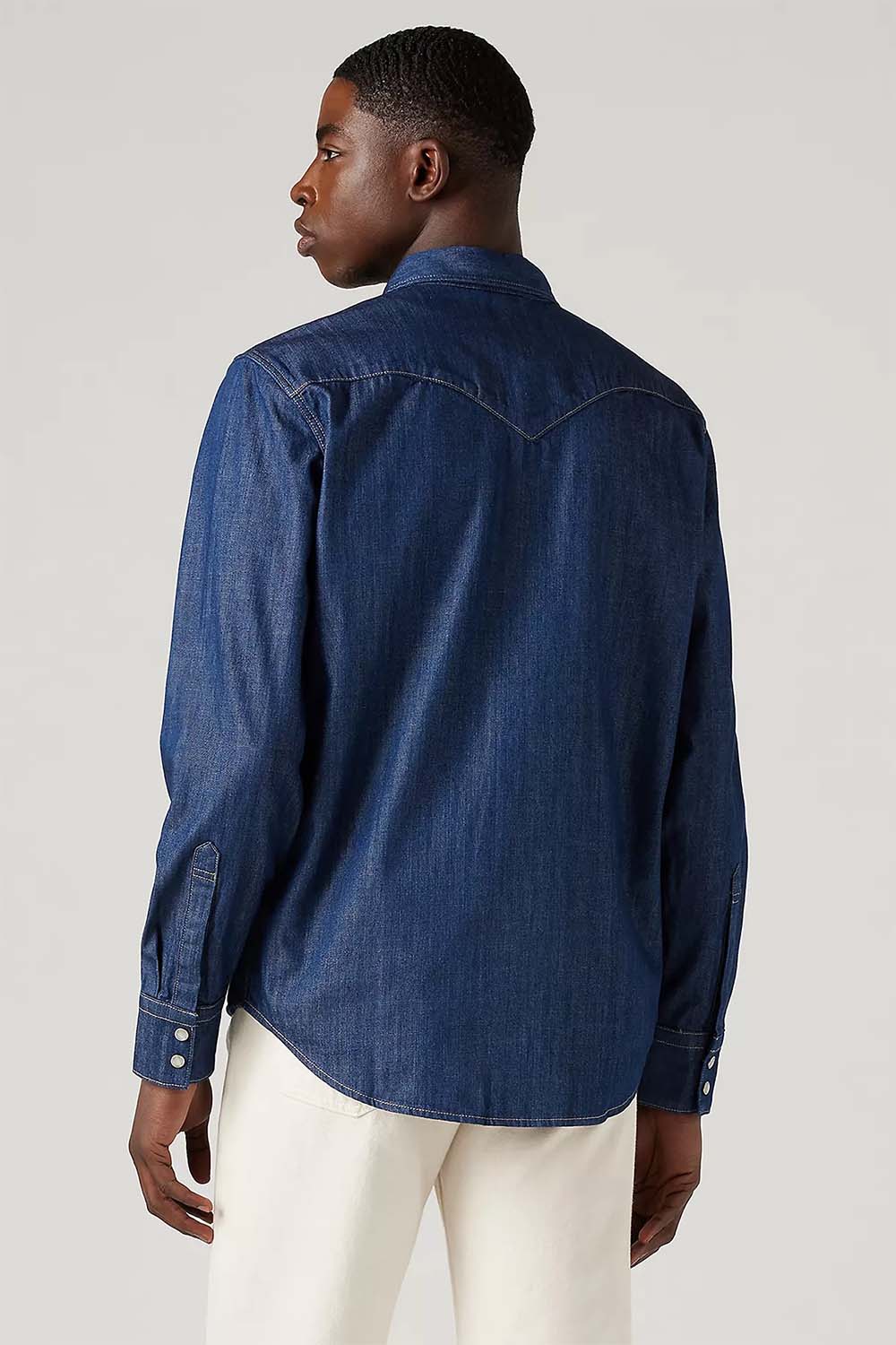 Levis - Barstow Western Standard Shirt - Dark Wash - Back