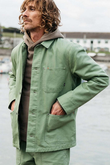 Finisterre - Basset Flannel Lined Jacket - Wild Sage - Front