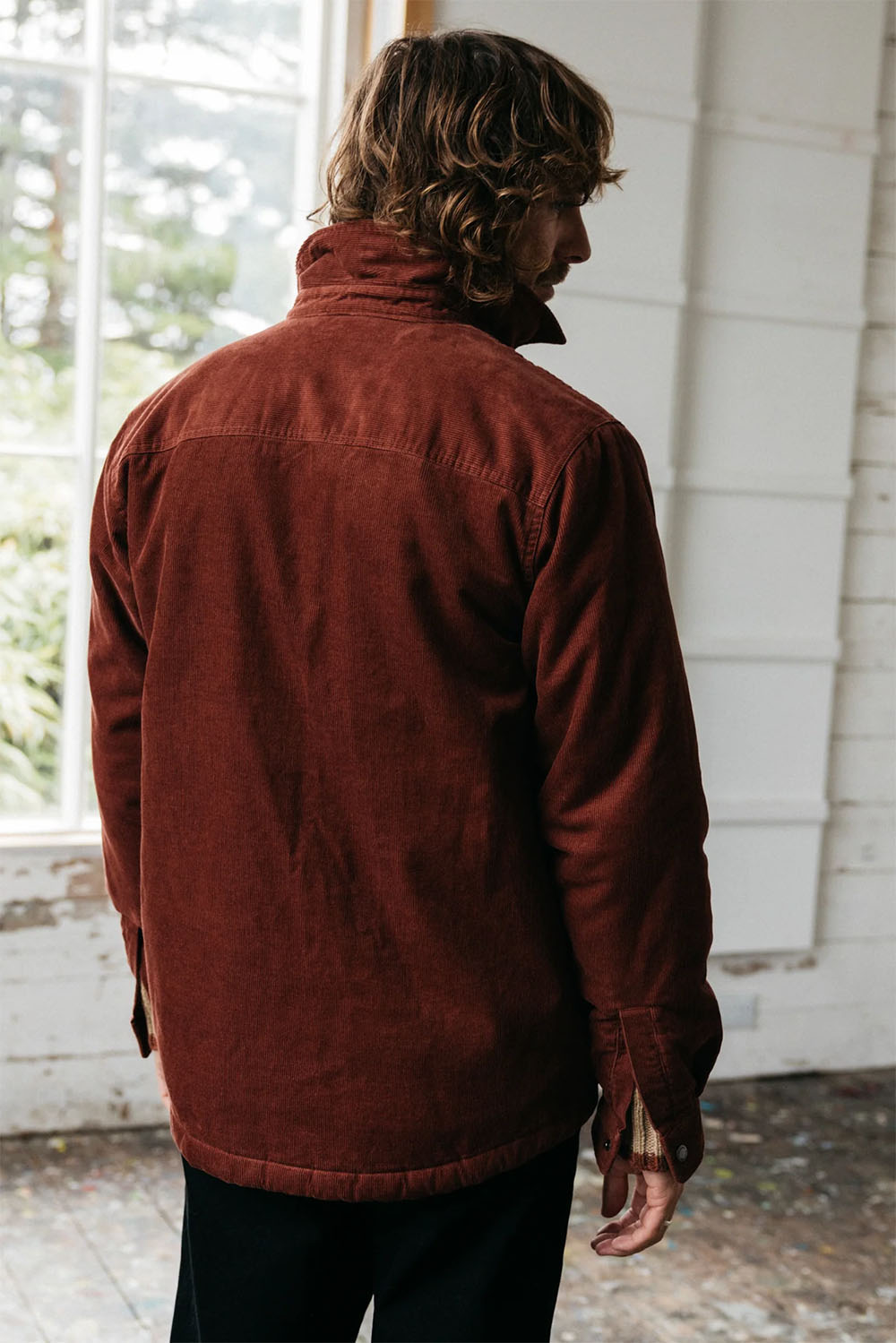 Finisterre - Rigger Fleece Lined Jacket - Dark Rosewood - Back