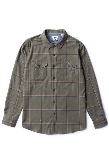 Vissla - Central Coast Eco LS Flannel - Dark Olive - Front