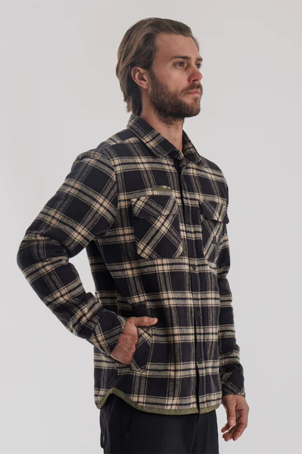 Roark - Backwoods Overshirt - Black - Side