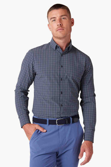 Mizzen + Main - Leeward LS - Navy Ludlow Plaid