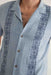 Marine Layer - Embroidered Stretch Selvage Shirt - Mid Blue - Detail