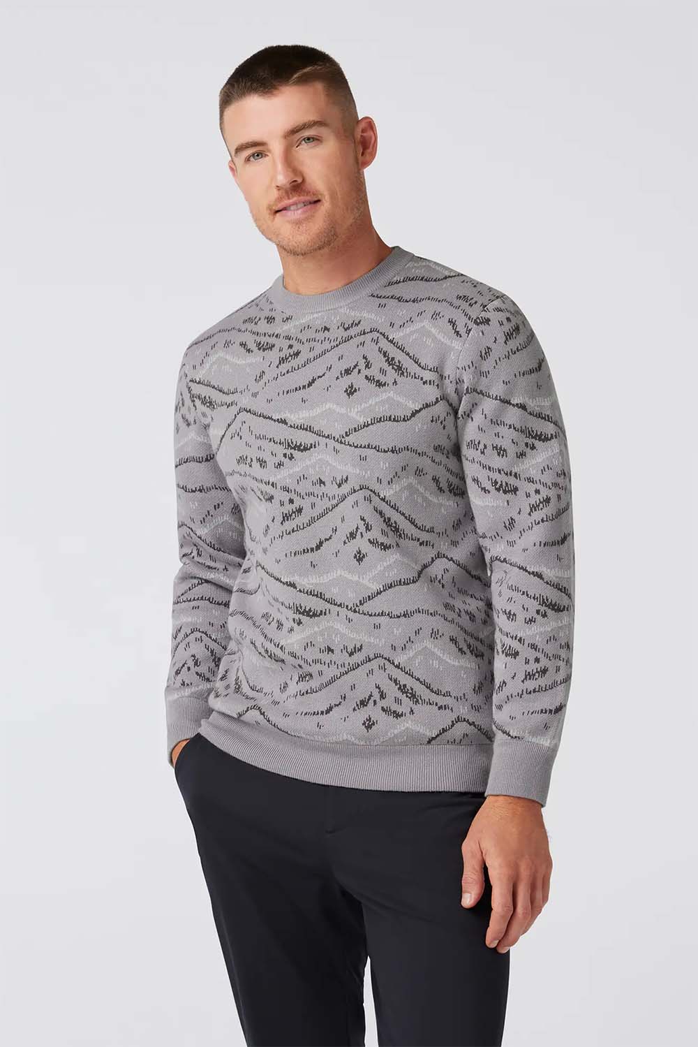 Mizzen + Main - Hillcrest Crewneck - Nickel Slopes