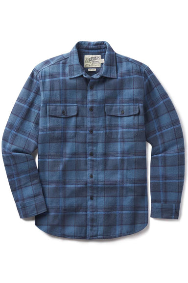 Grayers - Scarboro Heritage Heavy Flannel - Navy Auburn - Flatlay