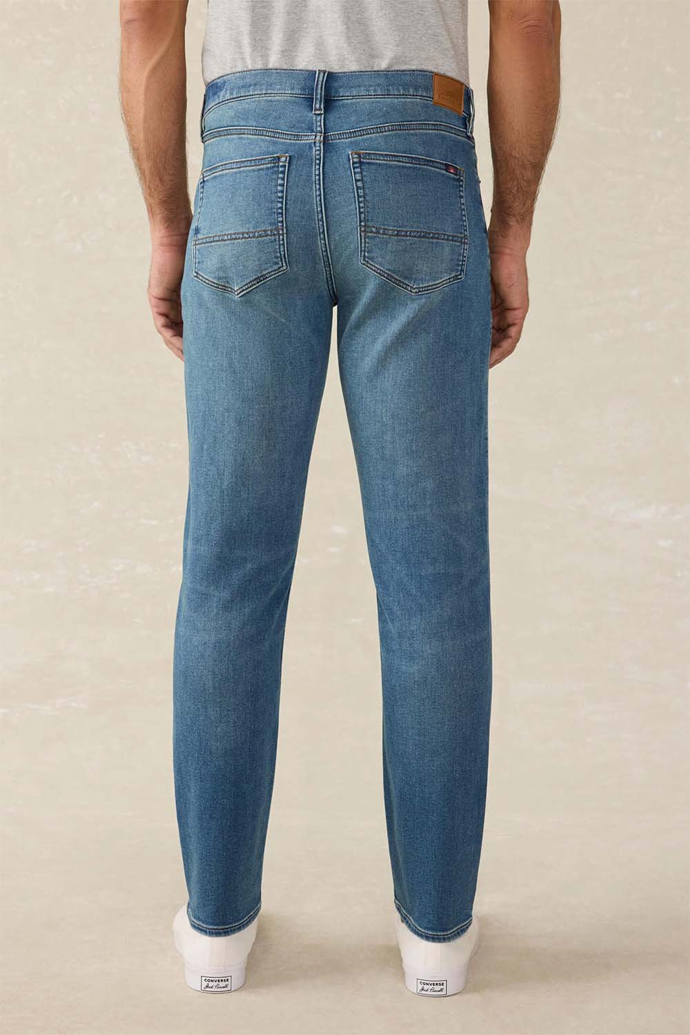 Faherty - Stretch Terry Indigo 5 Pkt - Storm Harbor Wash - Back