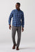 Mizzen + Main - City Flannel - Denim Blue Buffalo Plaid - Profile