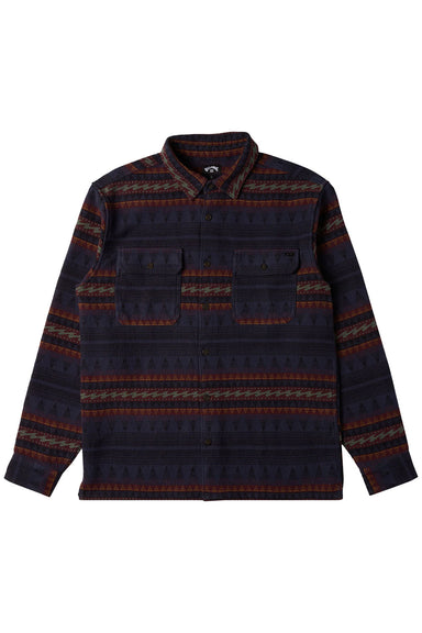 Billabong - Offshore Jacquard Flannel - Dusty Navy - Flatlay