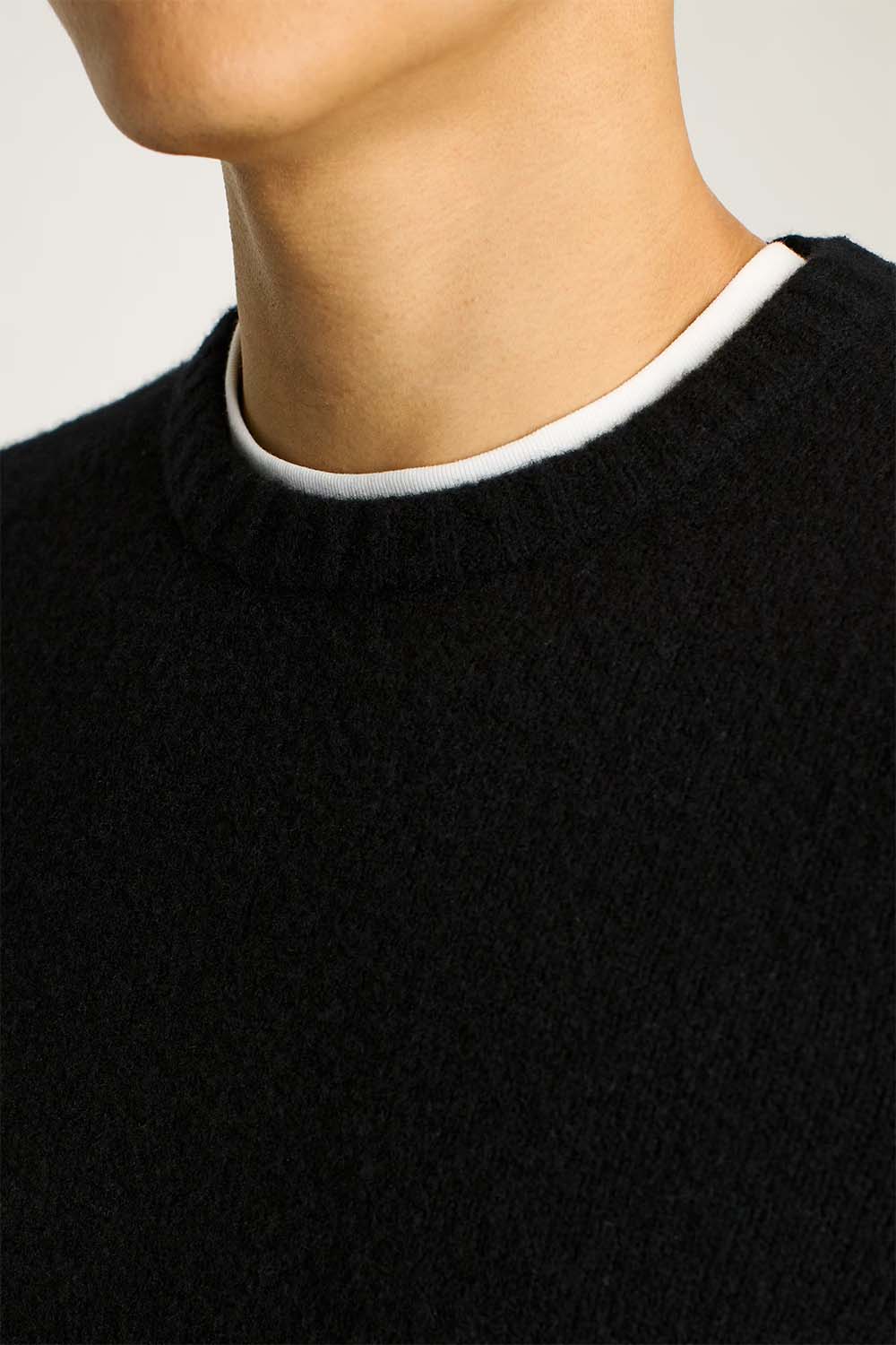 Bonobos - Boucle Crew Neck - Black - Detail