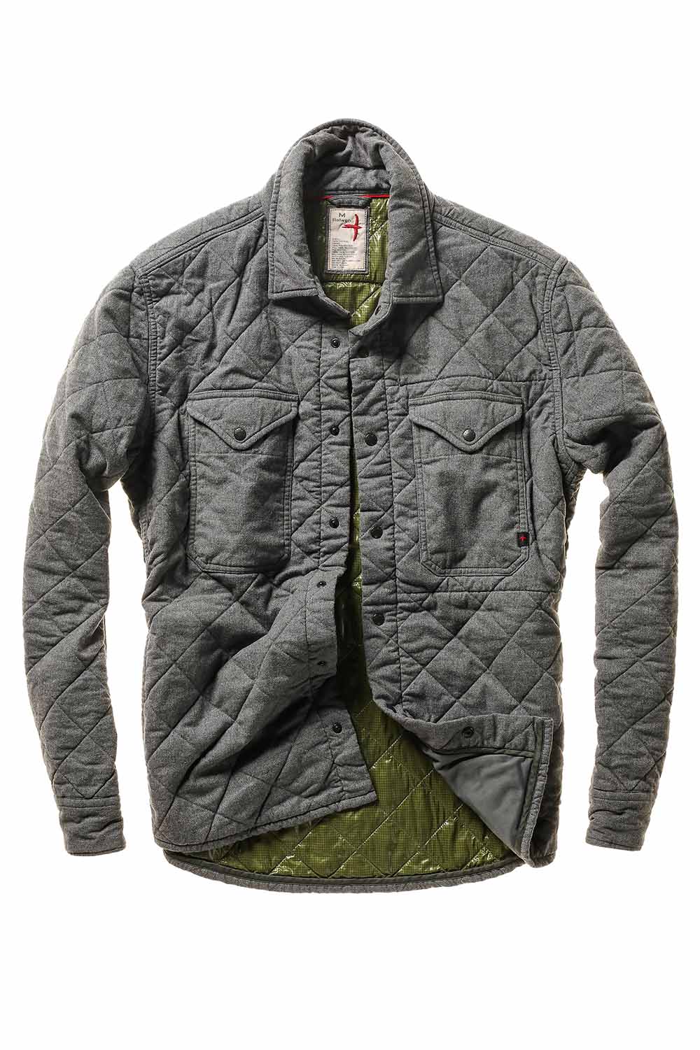 Relwen - Tick Weave Shirt Jacket - Grey - Front