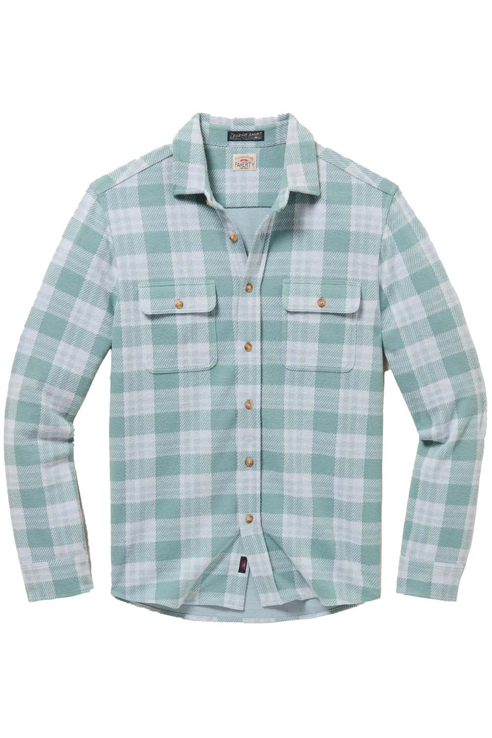 Faherty - Legend Sweater Shirt - West Palm Plaid - Flatlay