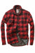 Relwen - Quilted Flannel Shirtjacket - Red/Black Grid - Front