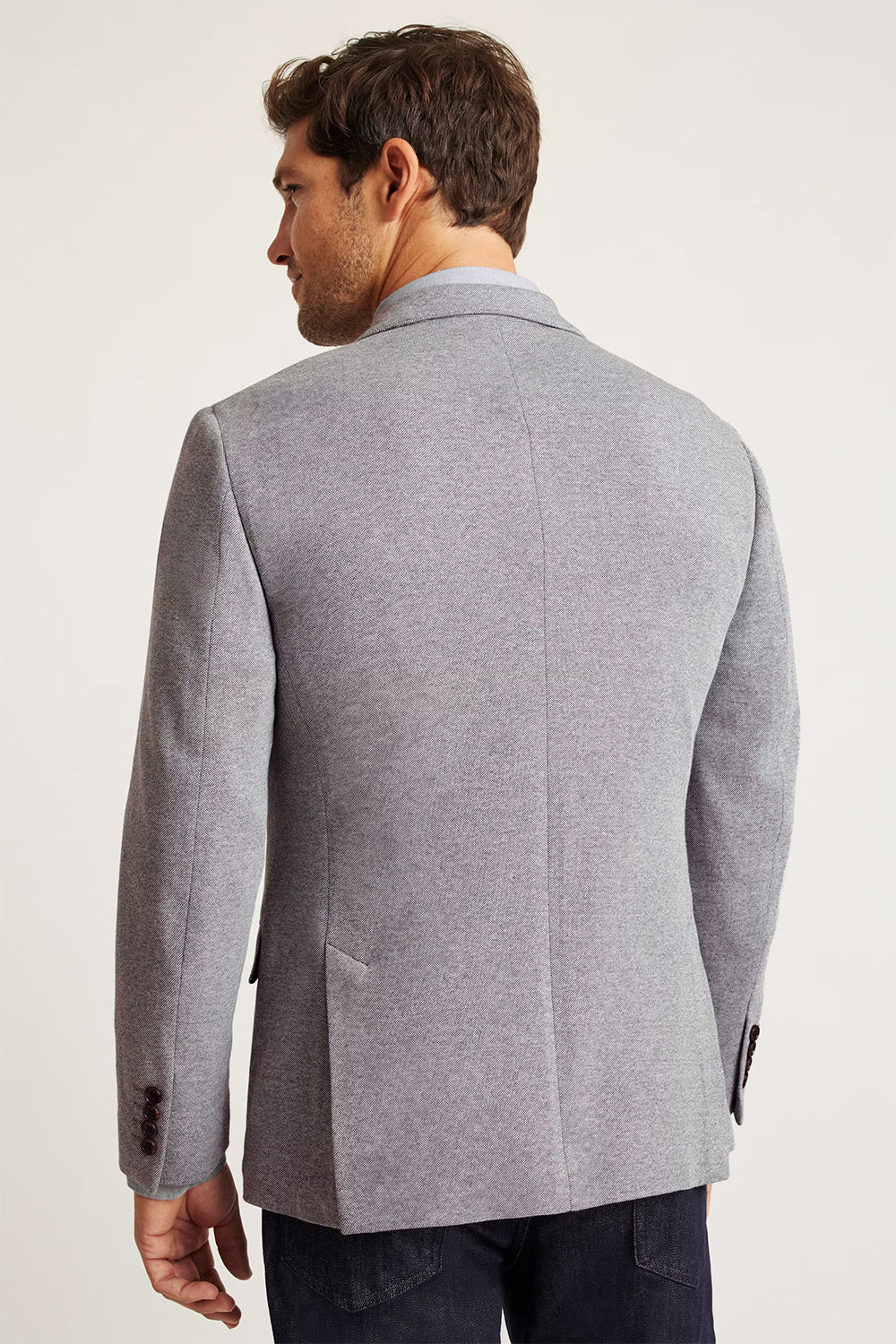 Bonobos - Italian Knit Blazer - Lt Grey - Back