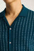 Bonobos - Hudson Cabana Sweater Polo - Teal Stripe - Detail