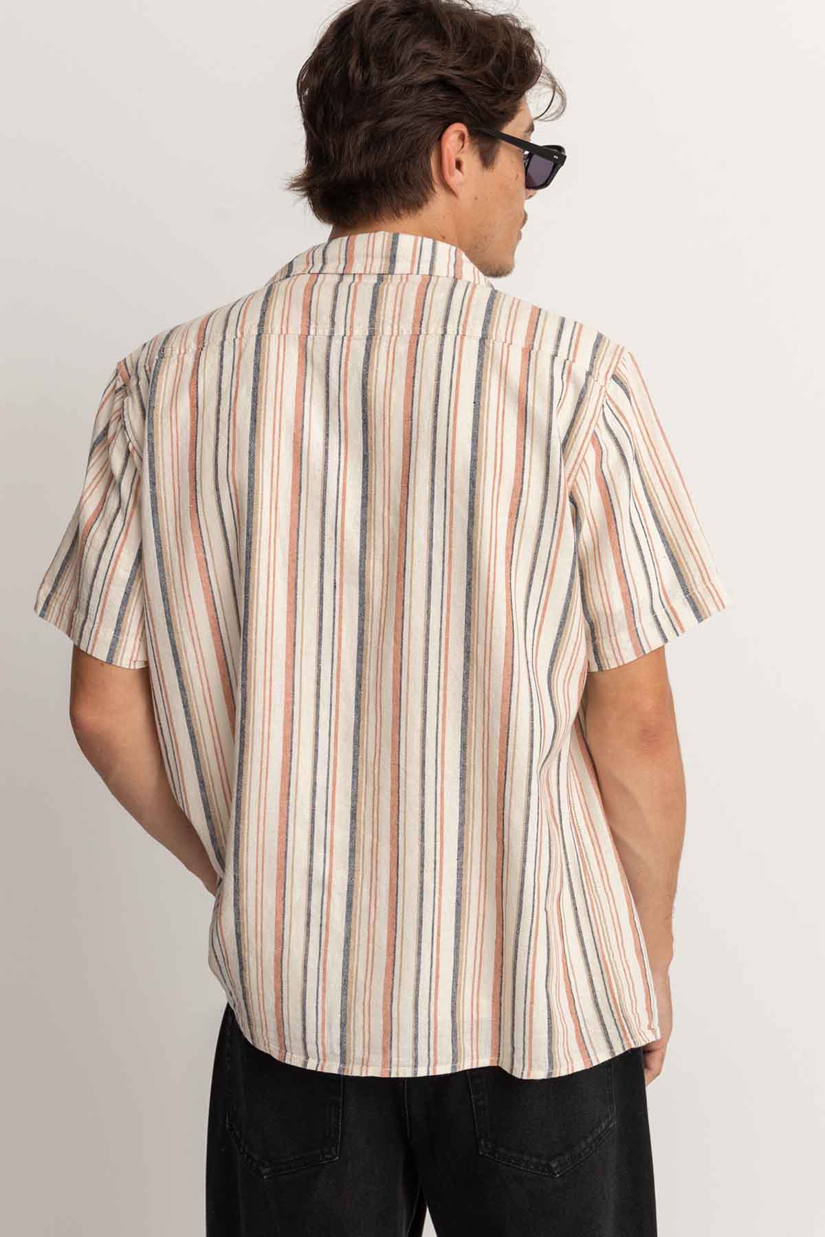 Rhythm - Vacation Stripe SS - Natural - Back