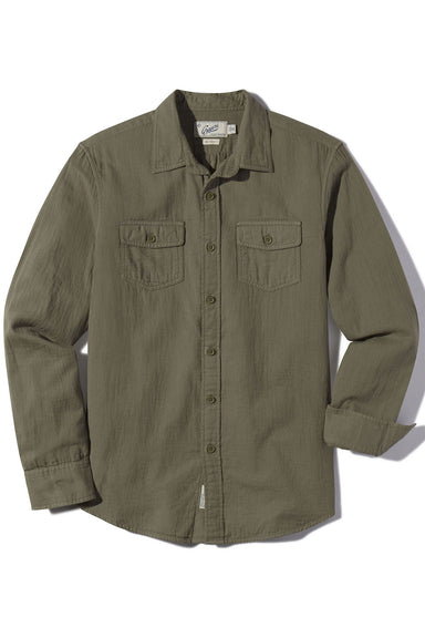 Grayers - Brando LW Double Cloth Shirt - Military Olive - Flatlay