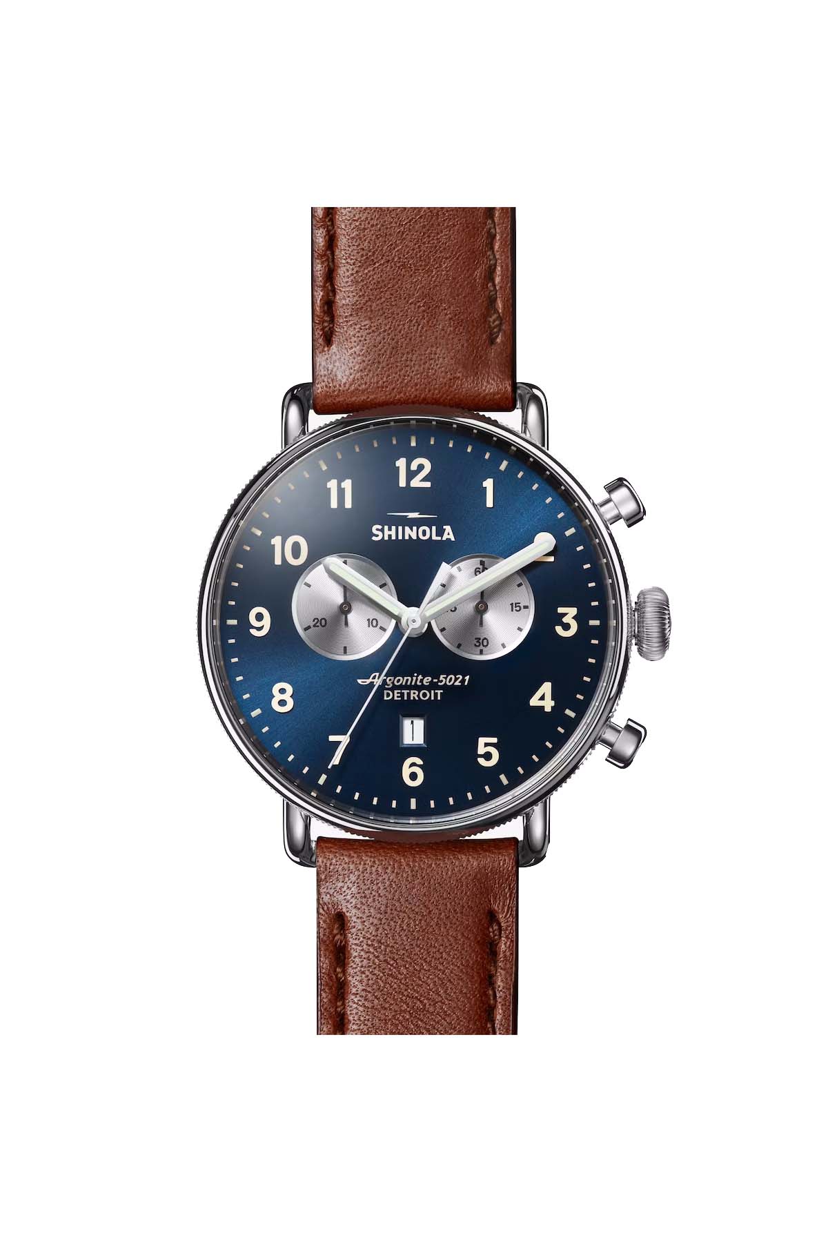 CANFIELD CHRONO 43mm - MIDNIGHT/COGNAC