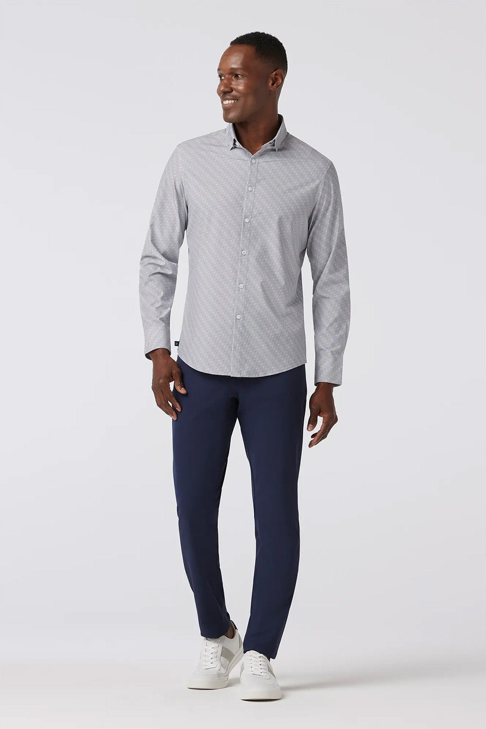 Mizzen + Main - Leeward LS - Silver Dotted Diamond - Profile