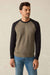 Faherty - Legend Baseball Sweater Crew -  Mossy Charcoal - Front