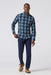 Mizzen + Main - City Flannel - Denim Blue William Plaid - Front