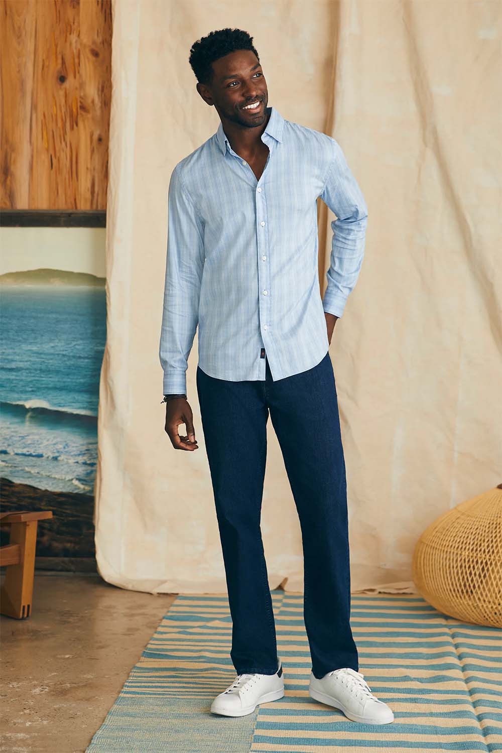 Faherty - The Movement Shirt - Ice Falls Plaid 