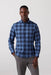 Mizzen + Main - City Flannel - Denim Blue Buffalo Plaid