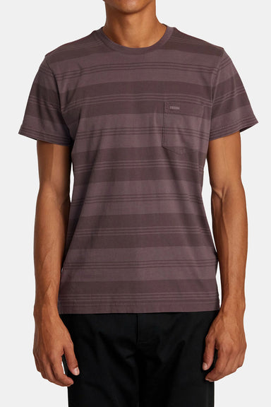 RVCA - PTC Stripe SS - Plum Ash - Front