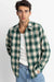 Rhythm - Plaid LS Flannel - Green - Front