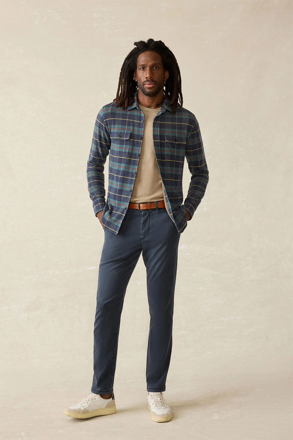 Faherty - Legend Sweater Shirt - Mossy Elm Plaid