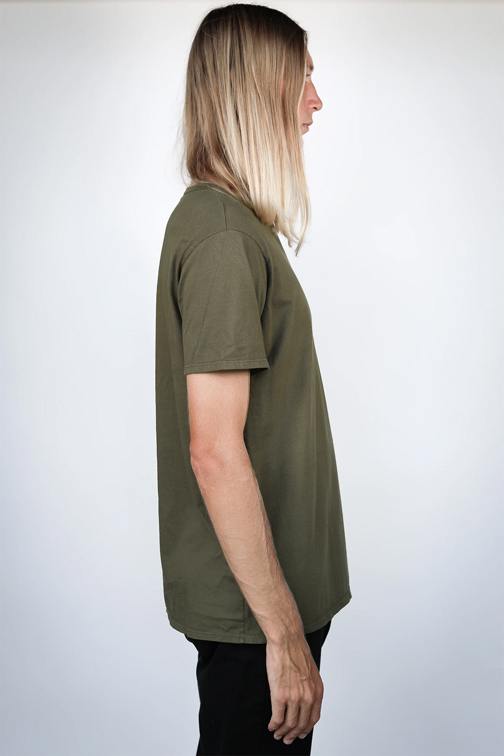 Monadic - Basic SS Tee - Dark Olive - Side