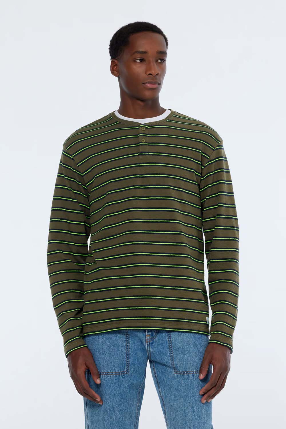 Scotch & Soda - Striped LS T-Shirt - Classic Green