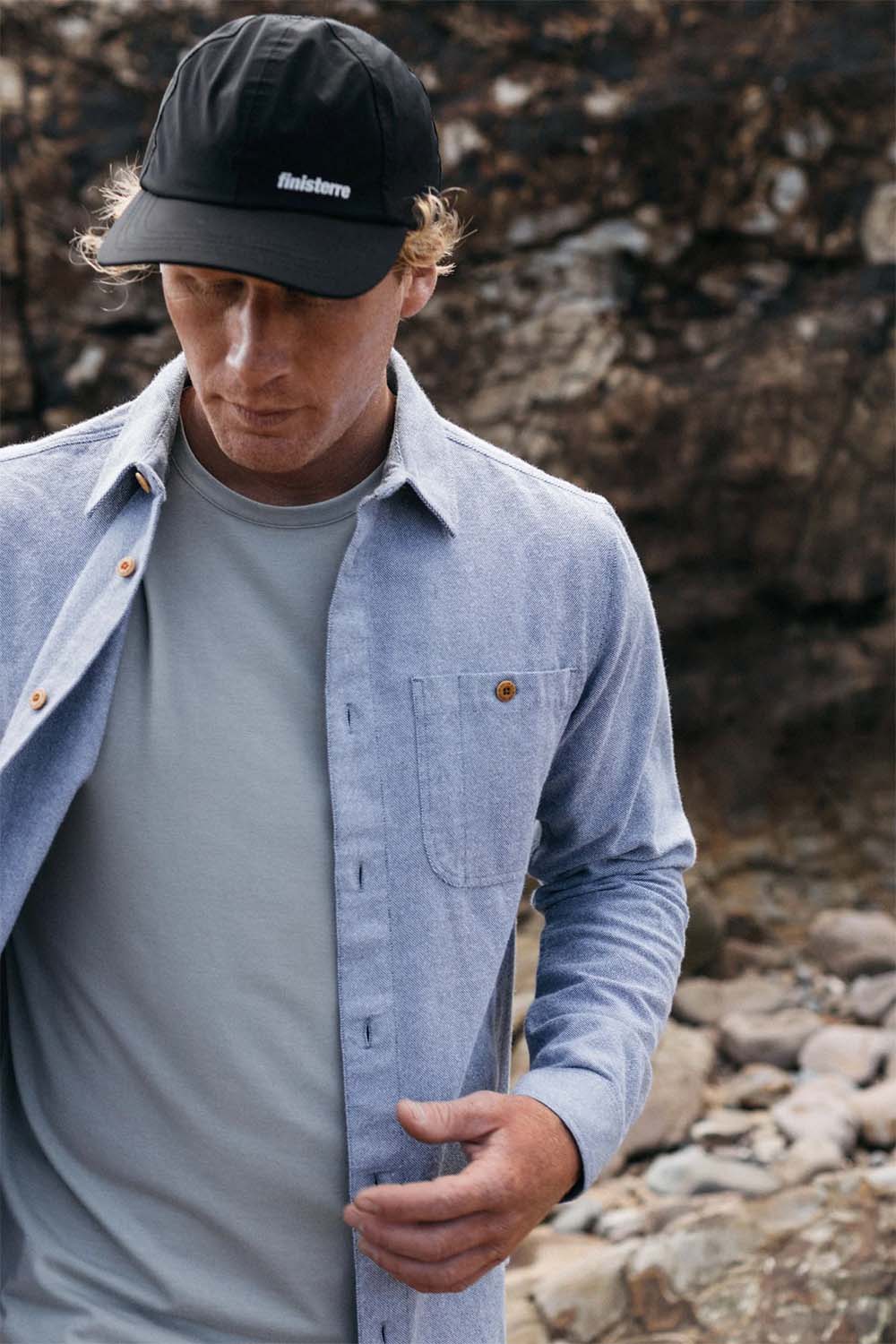 Finisterre - Gylly Shirt - Indigo Dobby