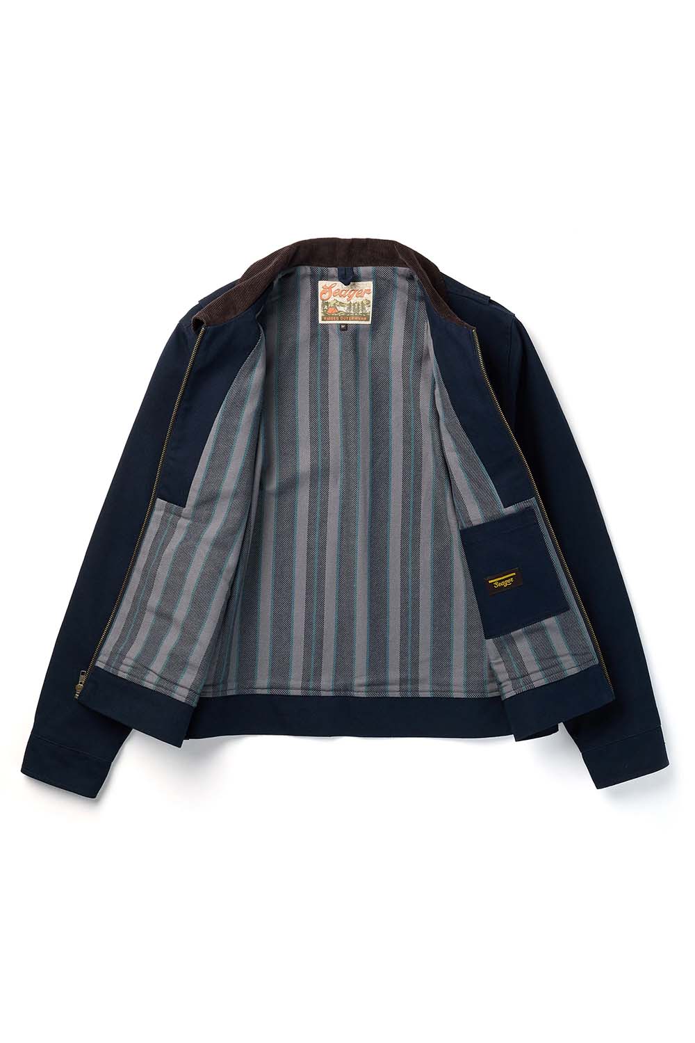 Seager - Blanket Lined Ranch Jacket - Dark Navy - Inside