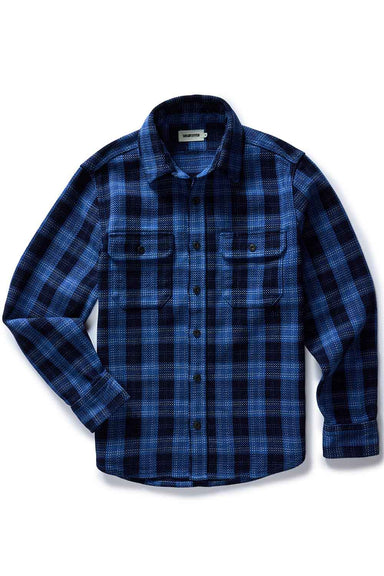 Taylor Stitch - The Division Shirt - Rinsed Indigo Plaid - Flatlay