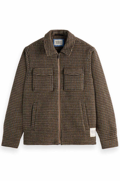 Scotch & Soda - Wool-Blend Jacket - Black Spring Blue Check - Front