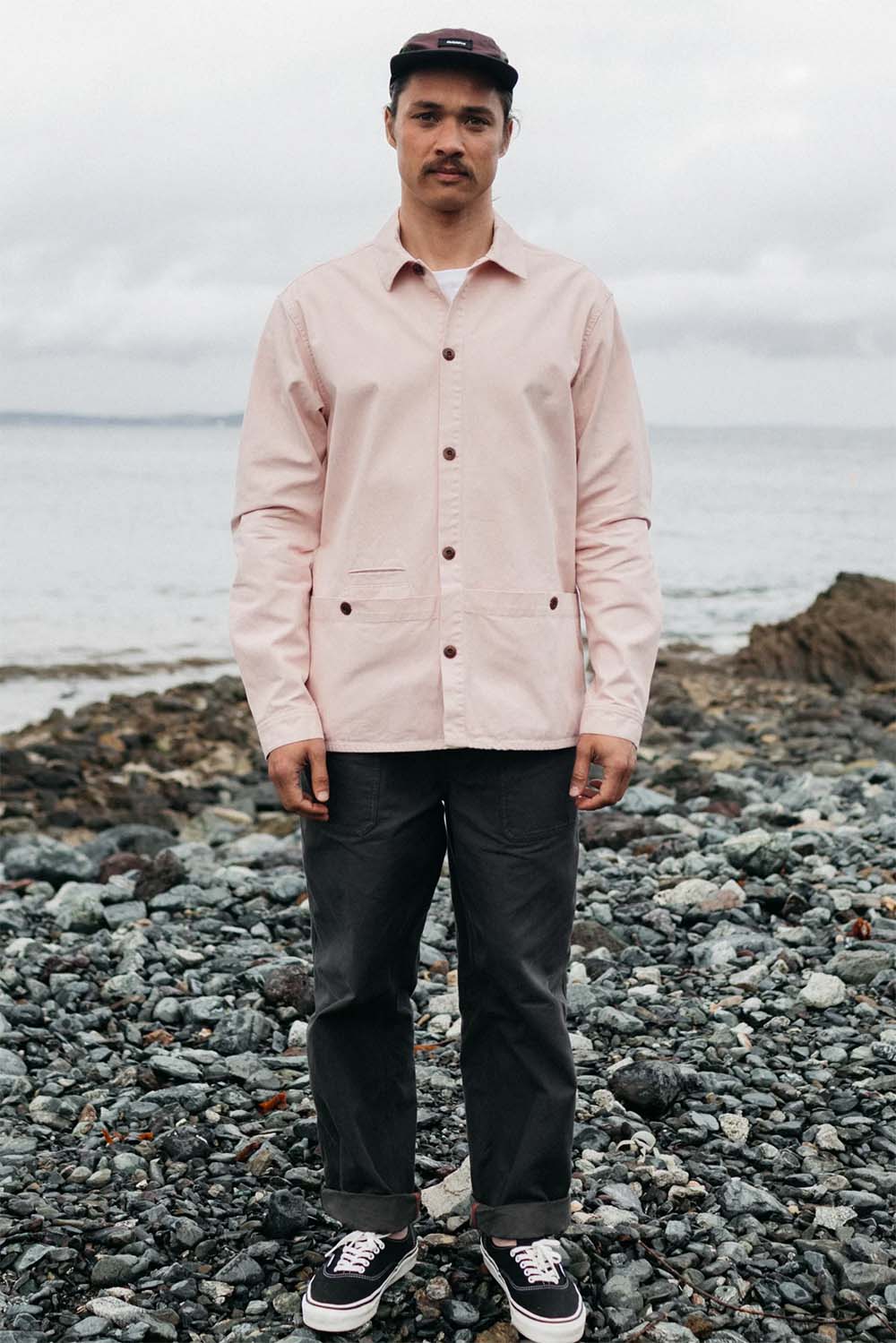 Finisterre - Tonkin Work Shirt - Pink Smoke