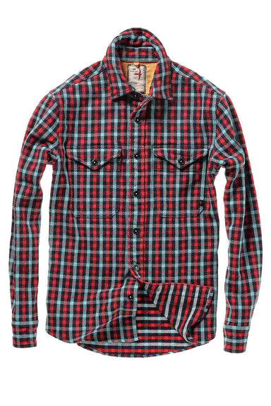 Relwen - Mountain Flannel - Red/Navy/Lt Blue Check