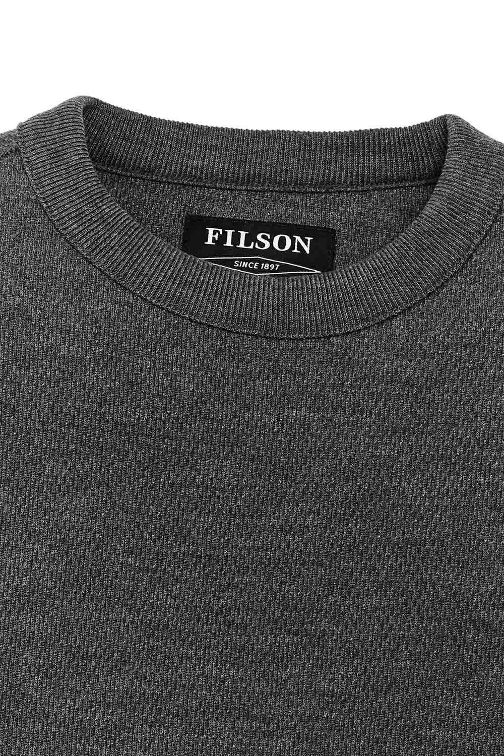 Filson - Waffle Knit Thermal - Charcoal - Collar