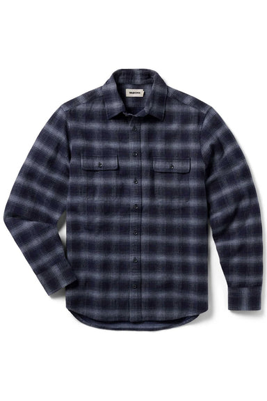 Taylor Stitch - The Yosemite LS - Navy Shadow Plaid - Flatlay