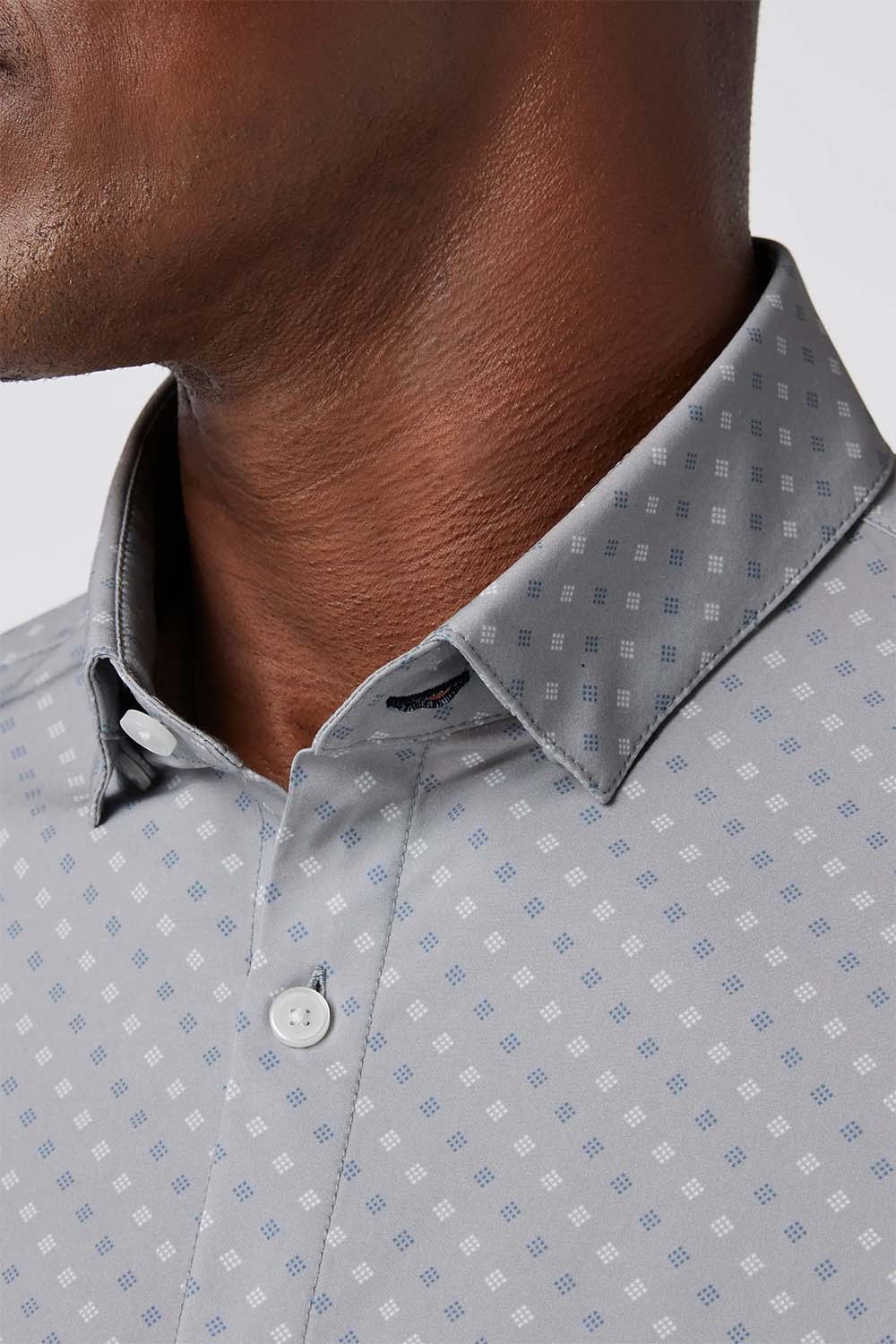 Mizzen + Main - Leeward LS - Silver Dotted Diamond - Detail