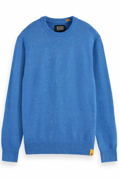 Scotch & Soda - Soft Knit Regular Fit Sweater - Smart Blue - Flatlay