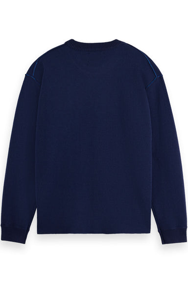 Scotch & Soda - Merino Crewneck - Navy - Back