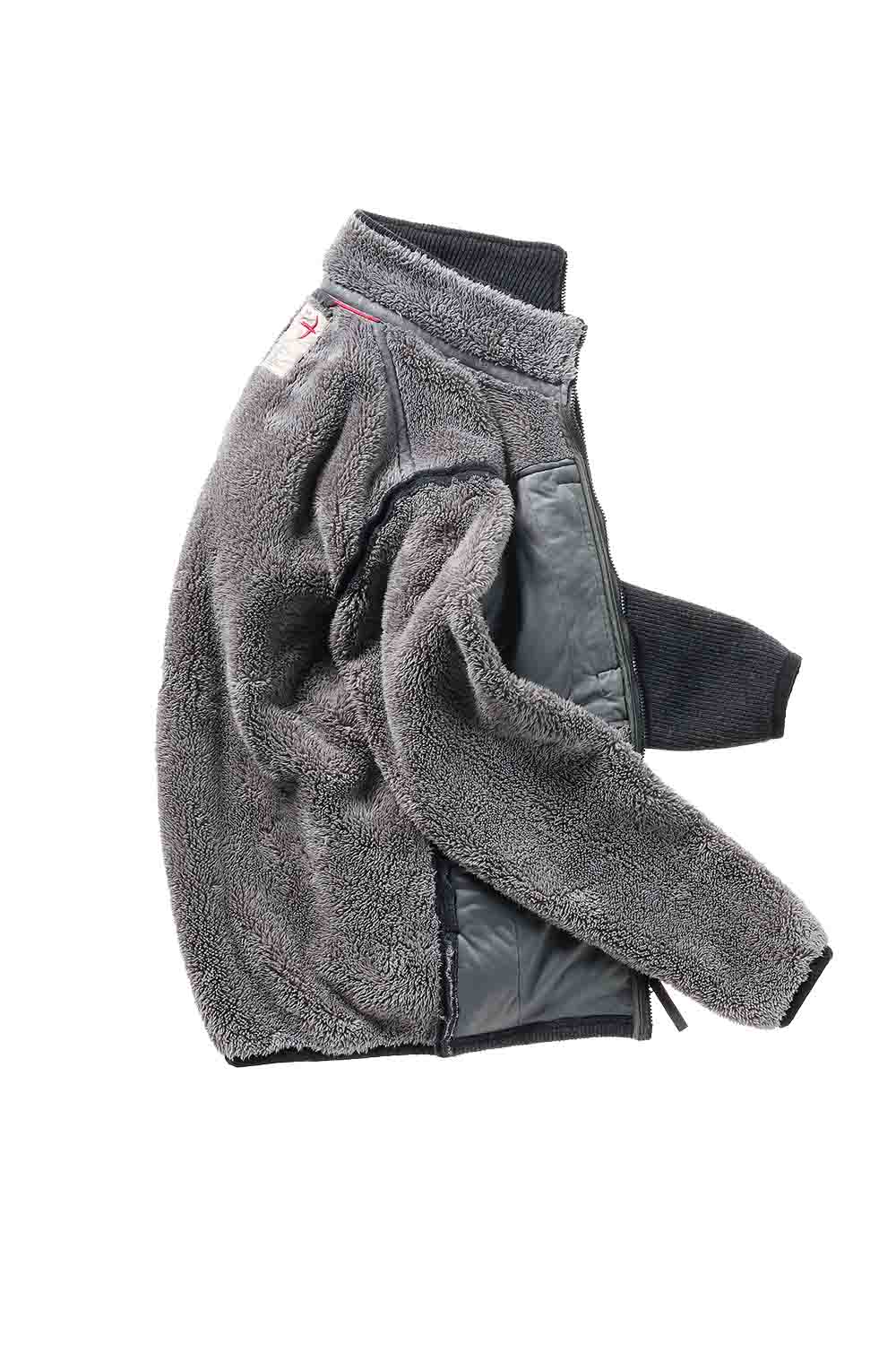 Relwen - Basecamp Rib-Pile Jacket - Dark Charcoal Heather - Inside