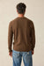 Faherty - Jackson Crew Sweater - Trail Brown Heather - Back