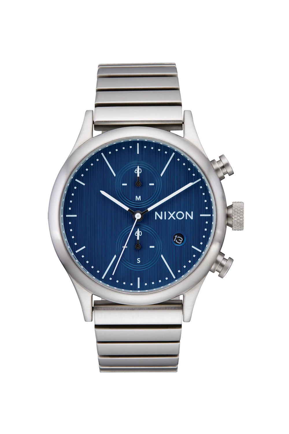 Nixon - Station Chrono - Silver/Indigo - Front