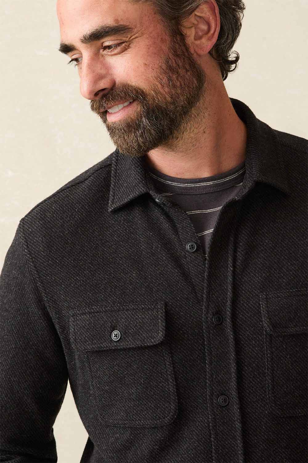 LEGEND SWEATER SHIRT Heathered Black Twill