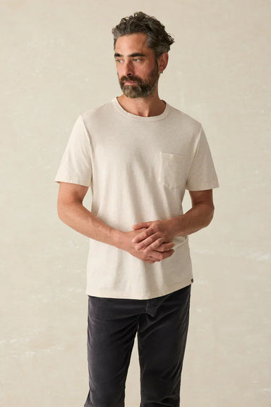 Faherty - Sunwashed Pocket Tee - Sand Point